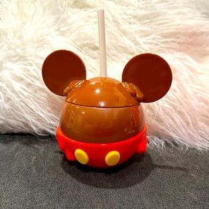 DISNEY PARKS EATS SNACKS COLLECTION MICKEY CARAMEL APPLE TUMBLER WITH ST…
